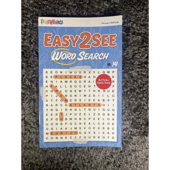 Puzzle Book Lot-7‎ Total- 4 Word Finds/searches, 2 Sudoku, 1 Crossword - Picture 8 of 15